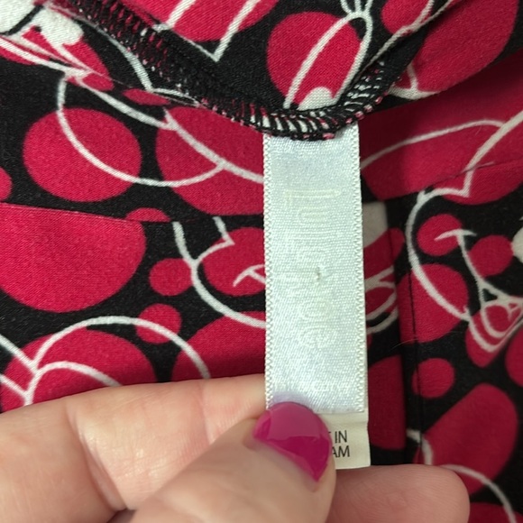 Disney Minnie Mouse Leggings LulaRoe Tall & Curvy Pink - Picture 4 of 5